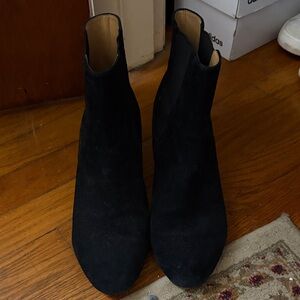 J. Crew Black Suede Ankle Booties